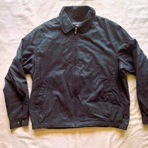 Dockers Mens Bomber Light Jacket L Stain Defender Black